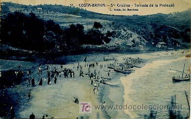 Cartes Postales: COSTA BRAVA. SANTA CRISTINA. TORNADA DE LA PROFESS&Oacute; (L. ROISIN). PROCESI&Oacute;N.