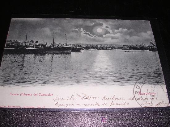 Postales: BARCELONA PUERTO DARSENA DEL COMERCIO.- - Foto 1