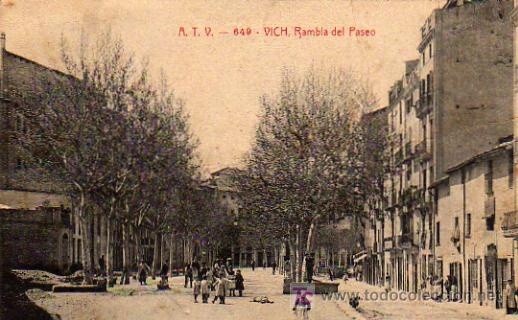 Postales: VICH- ATV849 RAMBLA DEL PASEO - Foto 1