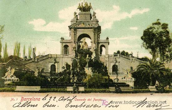 Postales: ANTONIO L&Oacute;PEZ. BARCELONA. CASCADA DEL PARQUE. - Foto 1