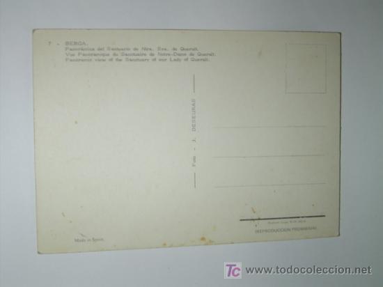 Postales: POSTAL BERGA PANORAMICA - Foto 2