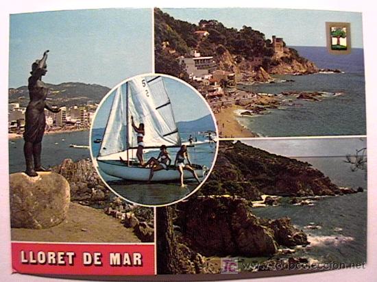 Postales: POSTAL DE LLORET DE MAR, GERONA, DE LOS 80 - Foto 1
