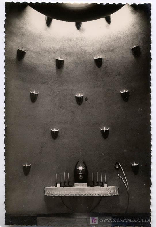 Postales: PONT DE SUERT (LLEIDA) IGLESIA PARROQUIAL, ALTAR SANT&Iacute;SIMO. A&Ntilde;O 1955