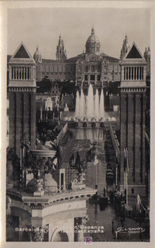 Postales: BARCELONA - PLAZA DE ESPA&Ntilde;A. ZERKOWITZ.- - Foto 1