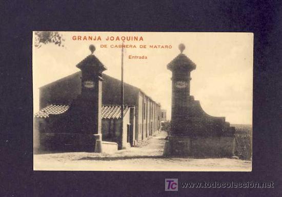 Cartoline: Postal de CABRERA DE MATARO: Granja Joaquima, entrada