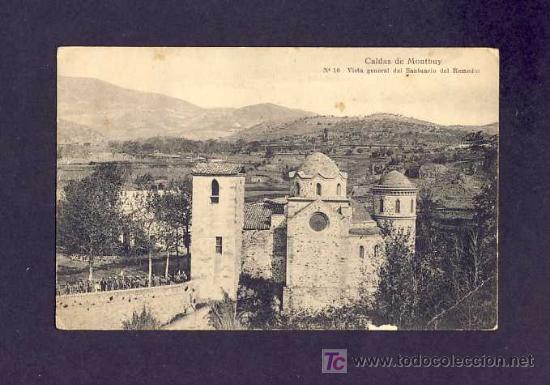Postales: Postal de CALDES DE MONTBUI: Vista general del Santuari del Remei