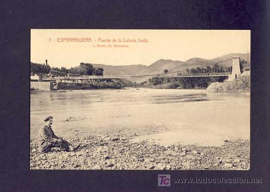 Postais: Postal d' ESPARREGUERA: Pont de la col&ograve;nia Sed&oacute; (Roisin num.7) (animada)