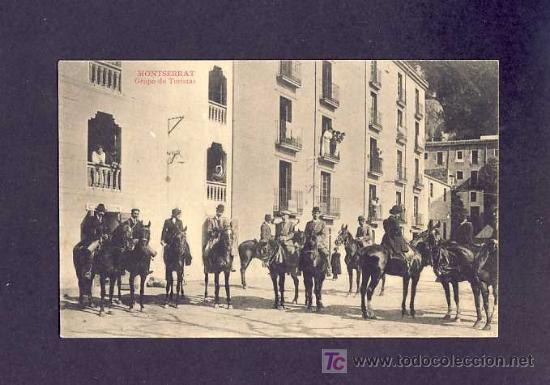 Cartoline: Postal de MONTSERRAT: Grup de turistes (Ed.L.Roca) (animada)