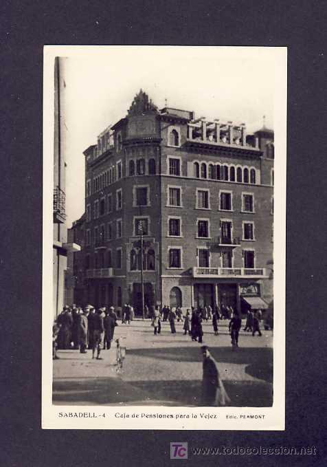Postales: Postal de SABADELL: Caixa de Pensions (Ed.Permont num.4) (animada)