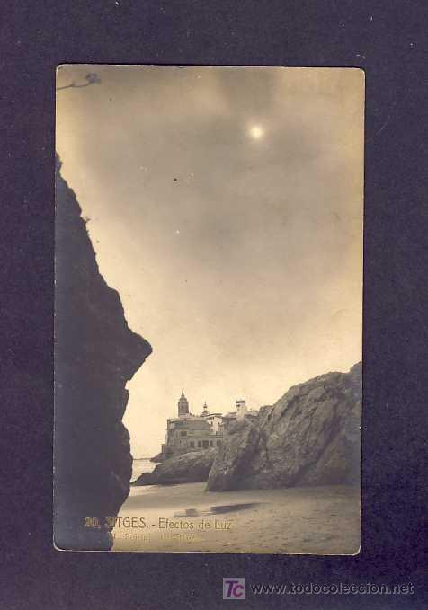 Postales: Postal de SITGES: Efectes de llum (Roisin num.20) - Foto 1