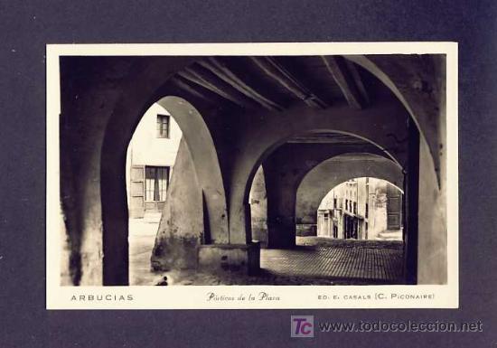 Postales: Postal d' ARBUCIES: Porxos de la pla&ccedil;a (Ed.Casals)
