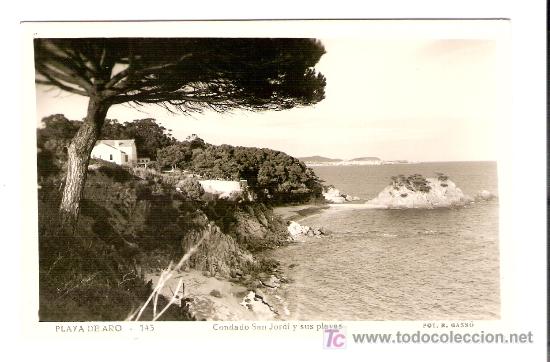 Postkarten: TARJETA POSTAL DE PLAYA DE ARO. N&ordm; 143. CONDADO SAN JORDI Y SUS PLAYAS. FOT. R. GASSO.