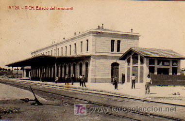 Postales: VIC. VICH. ESTACI&Oacute; DEL FERROCARRIL. (THOMAS) - Foto 1