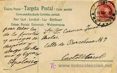 Postales: BARCELONA. CARRER DE BURG&Eacute;S. - Foto 2