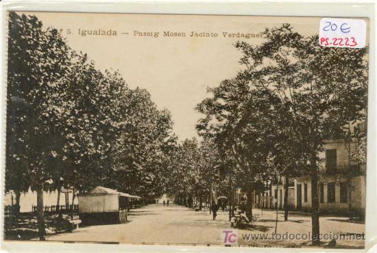 Postcards: (PS-2223)POSTAL DE IGUALADA-PASEIG MOSEN JACINTO VERDAGUER