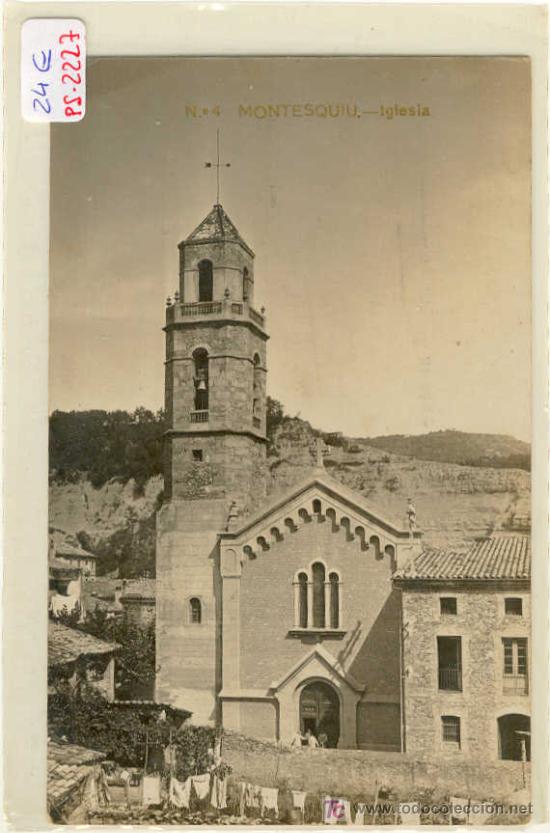 Postcards: (PS-2227)POSTAL DE MONTESQUIU-IGLESIA