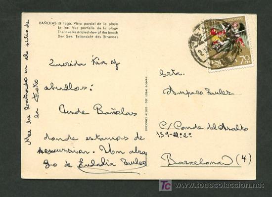 Postales: Banyoles. Ed. Alsius. Circulada 1961. - Foto 2