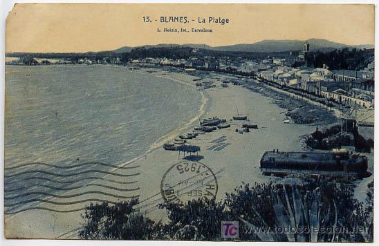 Postales: BLANES, GERONA, LA PLAYA,                  P15649 - Foto 1