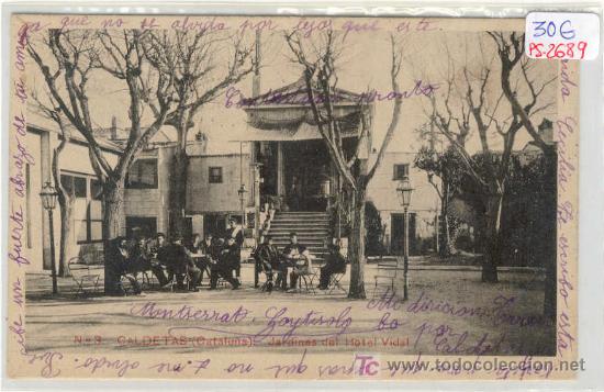 Postcards: (PS-2689)POSTAL DE CALDETAS-JARDINES DEL HOTEL VIDAL