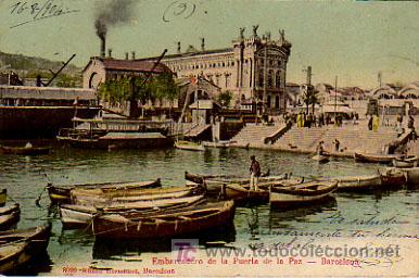 Postales: BARCELONA. EMBARCADERO DE LA PUERTA DE LA PAZ. - Foto 1