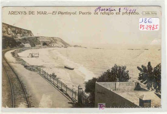Postcards: (PS-2935)POSTAL DE ARENYS DE MAR-EL PORTINYOL.PUERTO DE REFUGIO EN PROYECTO.