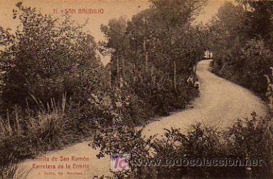 Postkarten: SAN BAUDILIO. SANT BOI. ERMITA DE SAN RAMON. CARRETERA DE LA ERMITA. (L. ROISIN).