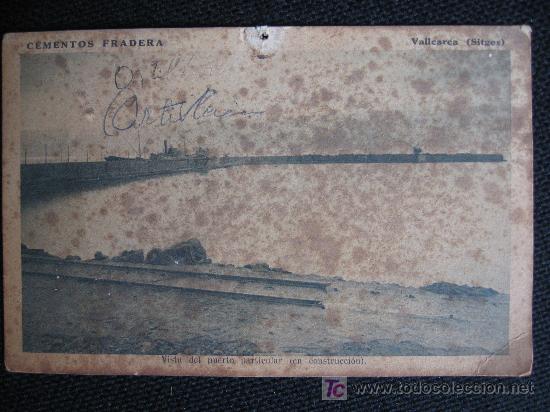 Postales: VALLCARCA  SITGES    CEMENTOS FRADERA - Foto 1
