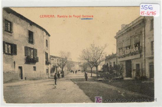 Postkarten: (PS-3296)POSTAL DE CERVERA-RAMBLA DE ANGEL GUIMERA