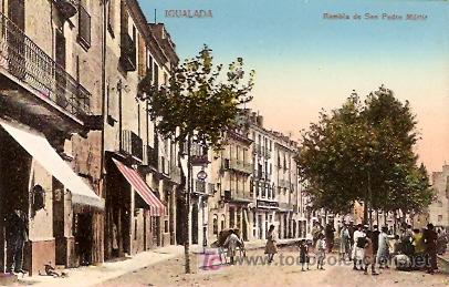 Postales: IGUALADA RAMBLA DE SAN PEDRO MARTIR - Foto 1