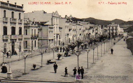 Postales: LLORET DE MAR PASSEIG DEL MIG - Foto 1