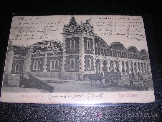 Postales: BARCELONA, OBRAS DEL PUERTO, 1905 - Foto 1
