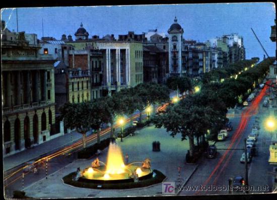 Postales: TARRAGONA : avenida del Generalisimo-Nocturna - Foto 1