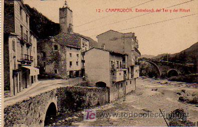 Postales: CAMPRODON. ENTREFORCH DEL TER Y DEL RITORT. (THOMAS). - Foto 1