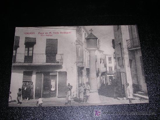 Postales: TORDERA, PLA&Ccedil;A DE M. CINTO VERDAGUER - Foto 1