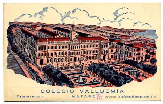 Postales: MATARO, COLEGIO VALLDEMIA ,  , P21195