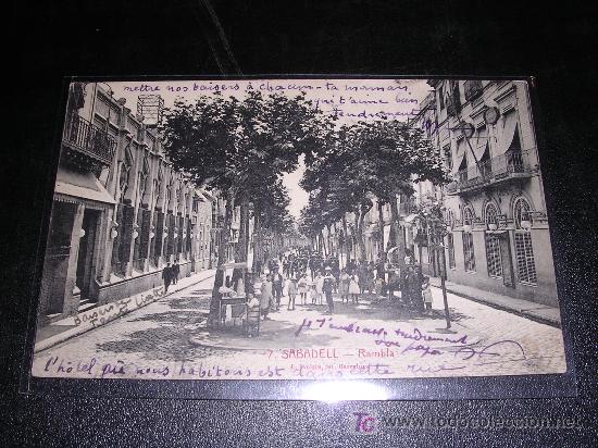 Postales: 7 SABADELL, RAMBLA, L.ROISIN - Foto 1