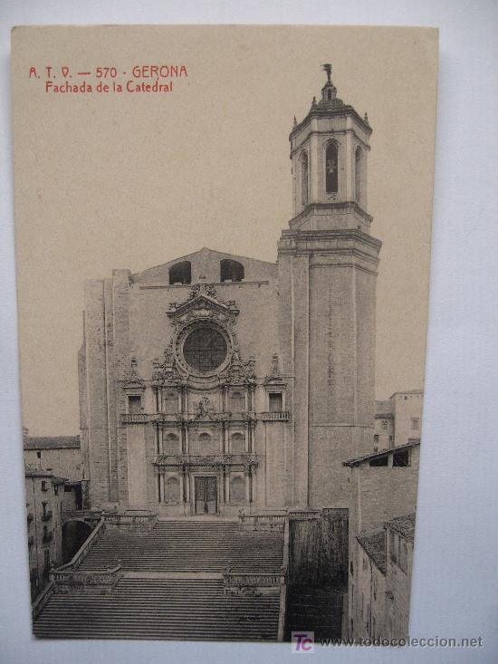 Postales: GERONA  -FACHADA DE LA CATEDRAL -SIN CIRCULAR - Foto 1