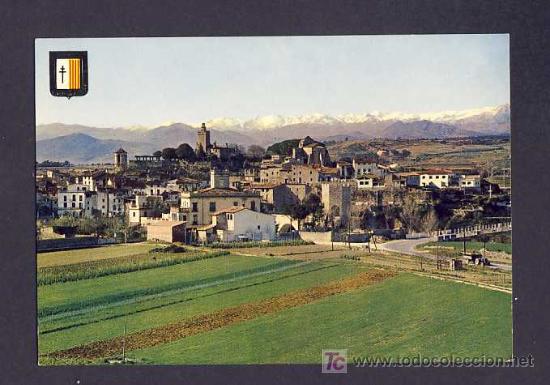 Postales: Postal de BESALU: Vista general, al fons el Canig&oacute; (Escudo de Oro num.2990)