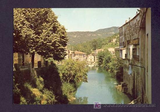 Postales: Postal de SANT FELIU DE PALLEROLS (Girona): Carrer de Sant Sebasti&agrave; vist des del pont