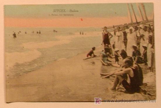 Postales: Sitges - Ba&ntilde;&oacute;s, no circulada - Foto 1