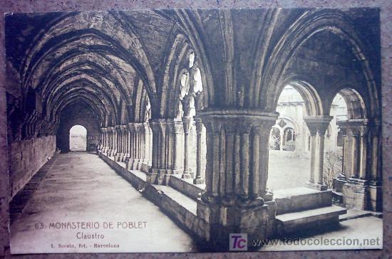Postales: MONASTERIO DE POBLET CLAUSTRO - Foto 1