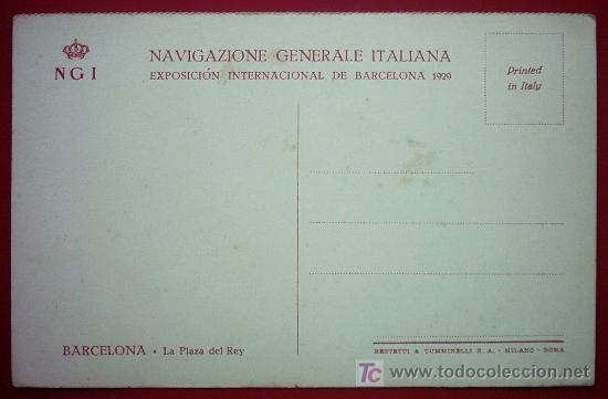 Postales: BARCELONA - LA PLAZA DEL REY - Foto 2