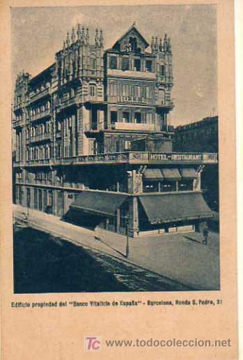 Postales: EDIFICIO PROPIEDAD DEL BANCO VITALICIO DE ESPA&Ntilde;A, BARCELONA - Foto 1