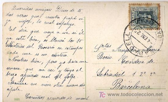Postales: PAREJA EN BANCO                 SABADELL A&Ntilde;O 1925* - Foto 2