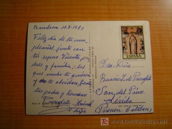 Postales: POSTAL LLORET DE MAR PLAYA Y CASTILLO - Foto 2
