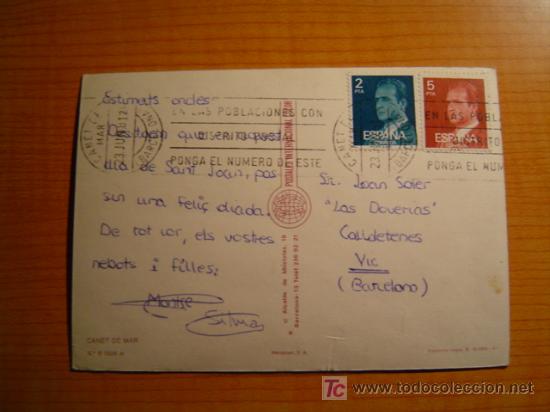 Postales: POSTAL CANET DE MAR - Foto 2