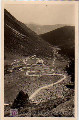 Postales: ARAN. VALL D'ARAN. VALLE DE ARAN. PUERTO DE LA BONAIGUA: VUELTAS DE LA CARRETERA. (ZERKOWITZ).