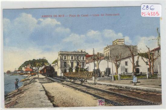 Postcards: (PS-4305)POSTAL DE ARENYS DE MAR-LINEA FERROCARRIL