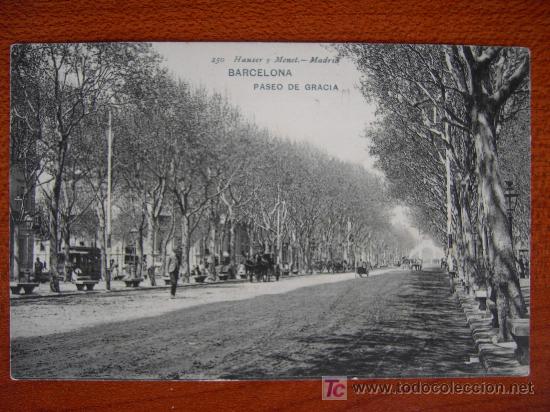 Postales: BARCELONA - PASEO DE GRACIA - Foto 1