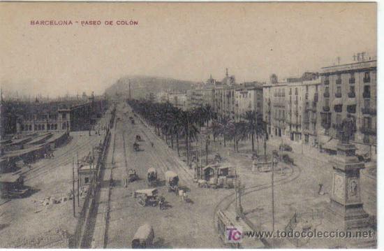 Postales: Barcelona - Paseo de Col&oacute;n - Foto 1